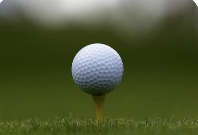 Golf ball on tee